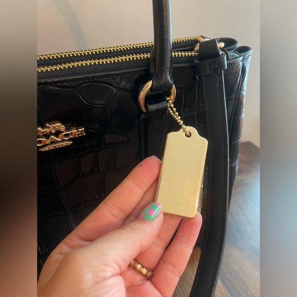 Brand New without tags Coach Black Crocodile Surrey Carryall Bag - Picture 5 of 13